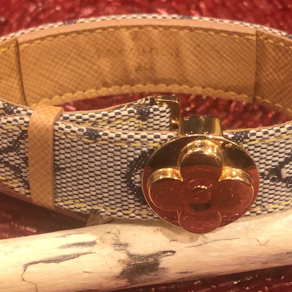 Authentic Louis Vuitton denim bracelet - Picture 2 of 4